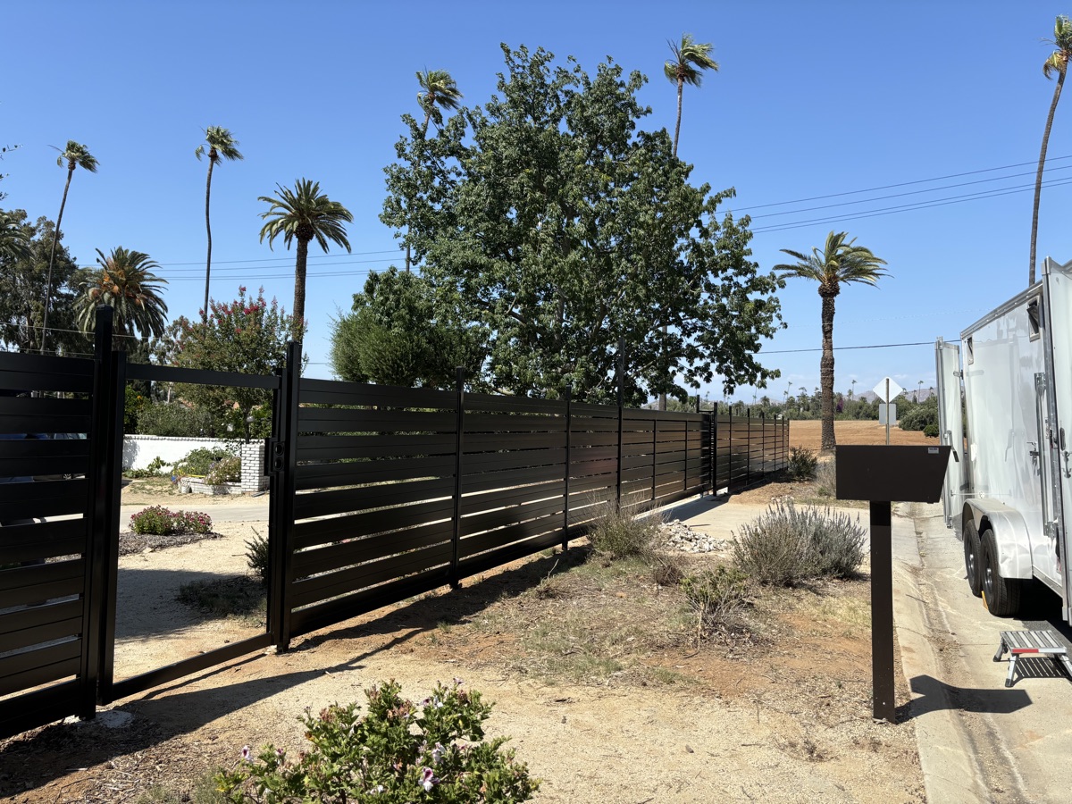 Aluminum fence installation in Riverside CA