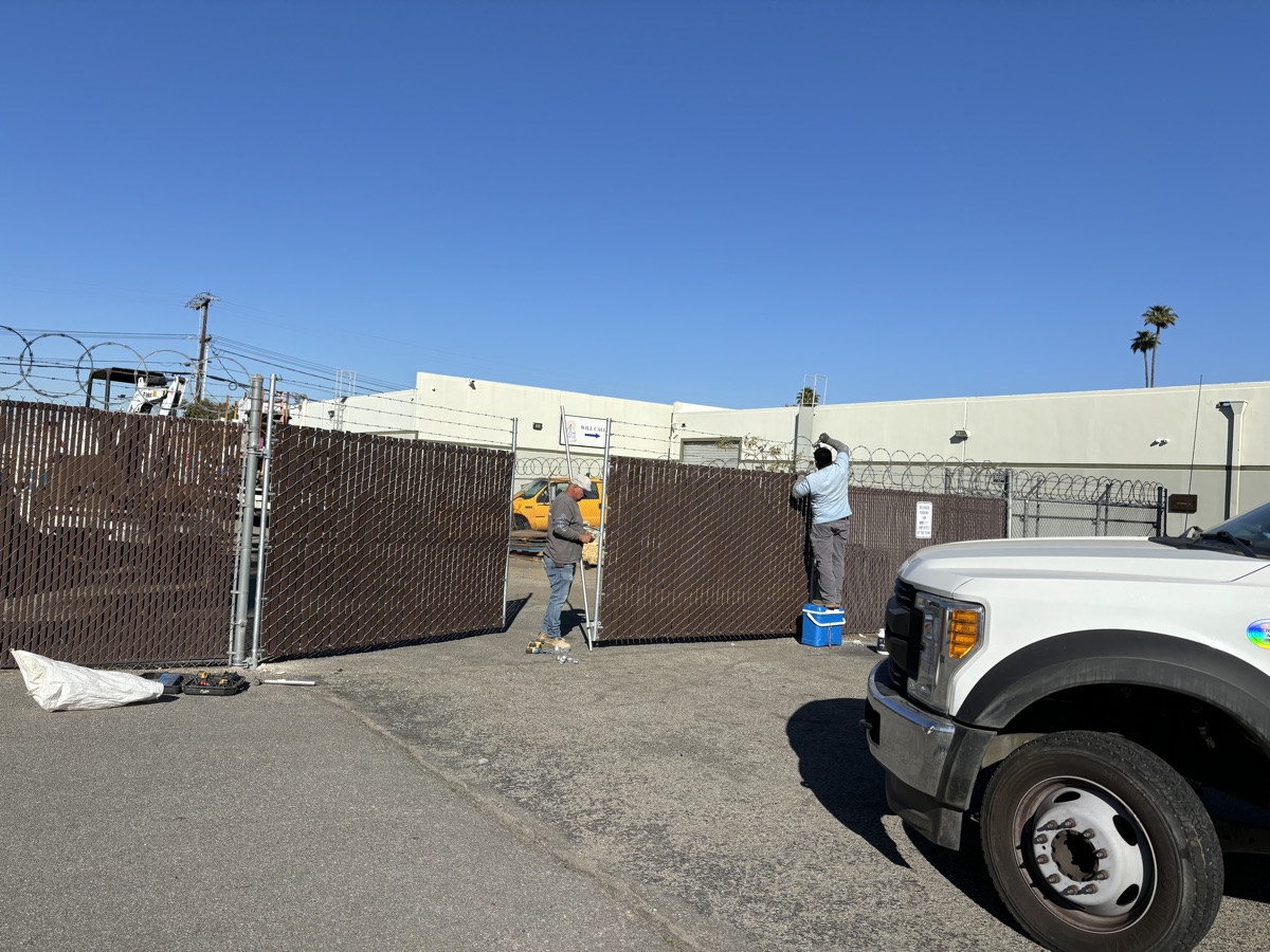 Chain link fence installation in Riverside CA