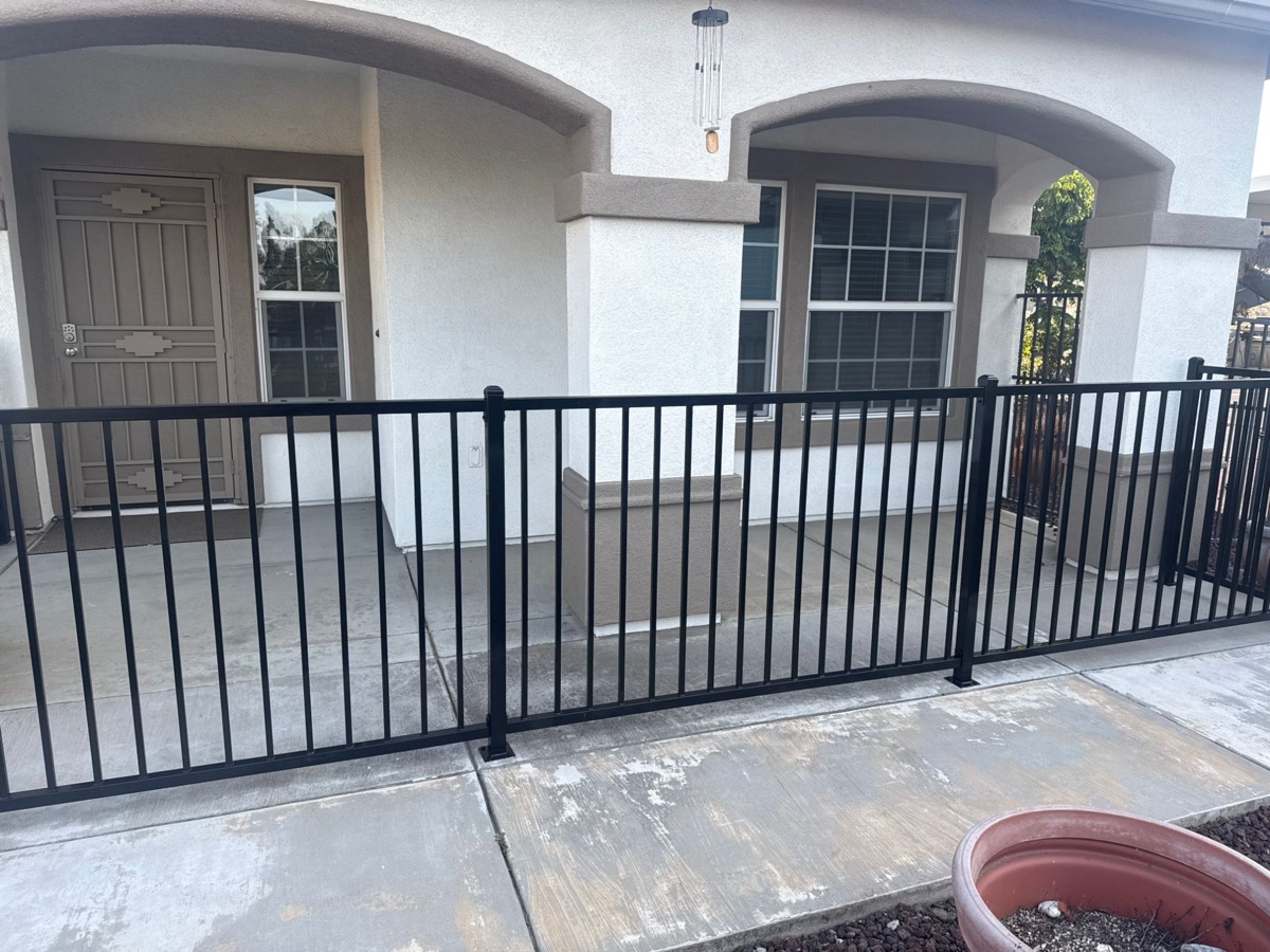 Ornamental iron fence installation in Riverside CA
