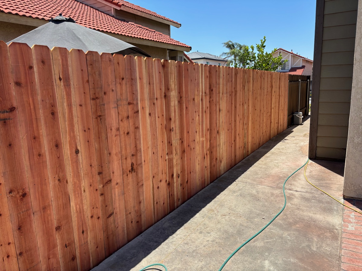 Wood fence installation in Riverside CA